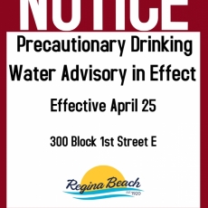 Precautionary Drinking Water Advisory - 300 Block 1st Street E
