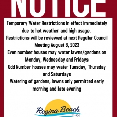 Water Restriction in Effect