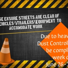 Dust Control Rescheduled June 2023