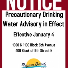 Precautionary Drinking Water Advisory - 1000, 1100 Block 5th Ave & 400 Block 9th Ave