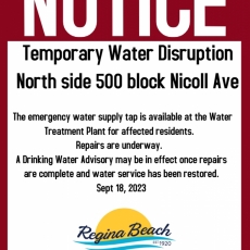 Water Disruption North side of 500 Block Nicoll