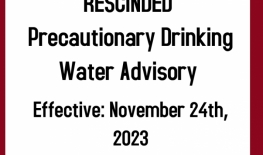 PDWA Rescinded - 100 Block Green Ave