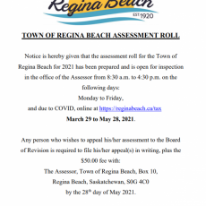 Town of Regina Beach Assessment Roll 
