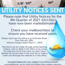 4th Quarter Utility Notices Sent