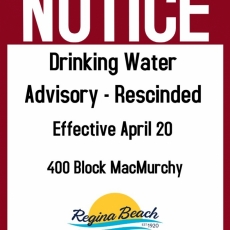 Drinking Water Advisory Rescinded - 400 Block of MacMurchy