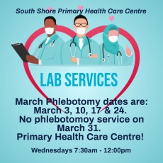 March Nurse Practitioner & Lab Dates