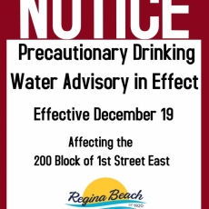 Precautionary Drinking Advisory - 200 Block 1st Street E
