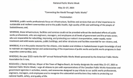 National Public Works Week - May 21-27