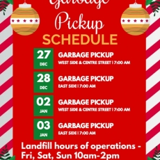 Holiday - Garbage Pickup Schedule 