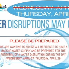 Water Disruptions May Occur - April 28