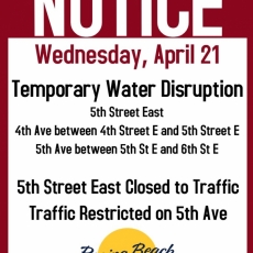 Temporary Water Service Disruption / Traffic Restrictions
