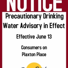 Precautionary Drinking Water Advisory - Plaxton Place