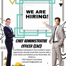 We are Hiring - Chief Administrative Officer (CAO)