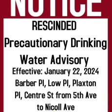 Rescinded PDWA - Barber Pl, Plaxton Pl, Low Pl, Centre St, 5th Ave to Nicoll Ave