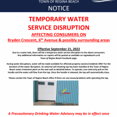 Water Disruption Notice 