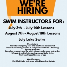 Hiring! Swim Instructors