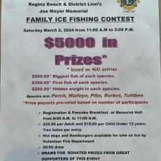 Regina Beach & District Lions - Family Ice Fishing Contest
