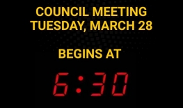 Council Meeting Tonight - Begins at 6:30