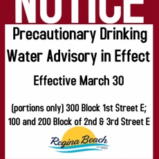 Precautionary Drinking Water Advisory - (Portions Only) 300 Block of 1st Street E/100 and 200 Block of 2nd and 3rd Street E