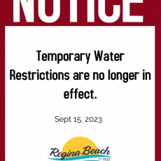 Water Restrictions No Longer in Effect