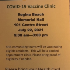 COVID 19 Vaccine Clinic - July 22