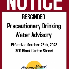 PDWA Rescinded - 300 Block Centre Street