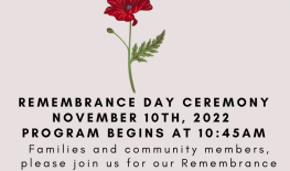 South Shore School Remembrance Day Ceremony