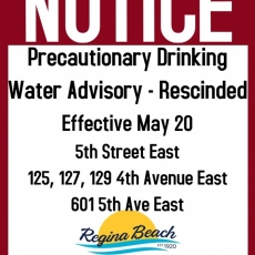 Drinking Water Advisory Rescinded - 5th Street East, 125, 127, 129 4th Ave E, 601 5th Ave E