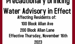 PDWA Allan Ave & Allan Lane Nov 16 2023