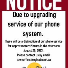 Town office phone service August 29,2023