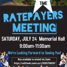 Ratepayers Meeting Rescheduled