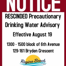 Rescinded Drinking Water Advisory - 6th Avenue & Bryden Cres